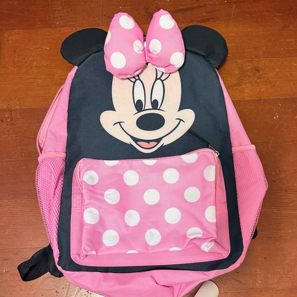 Disney Minnie Mouse Pink and Black Backpack